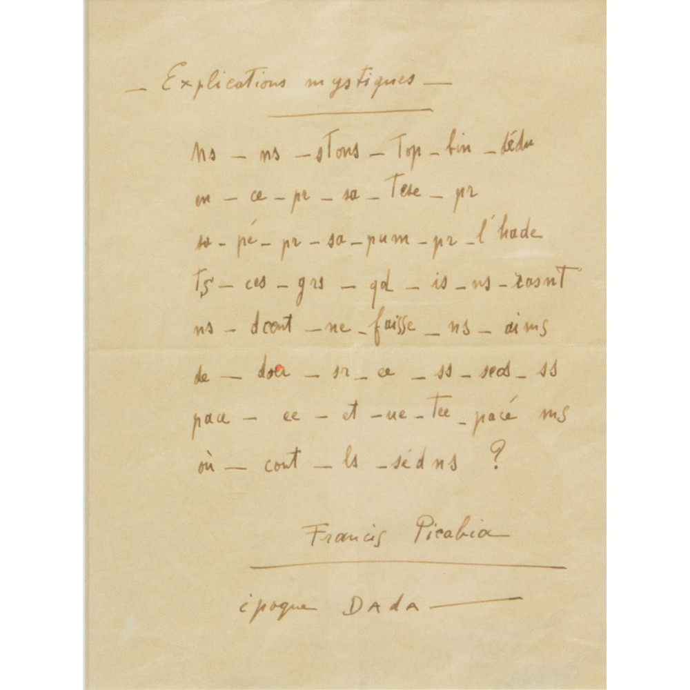 PICABIA FRANCIS - EXPLICATIONS MYSTIQUES